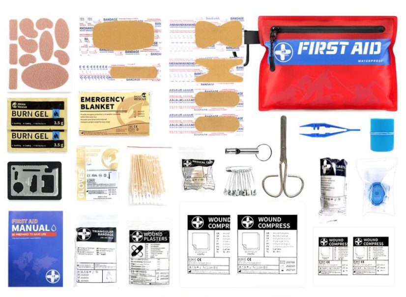 Sada první pomoci ve voděodolné kapse