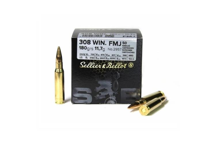 Náboj 308 Win., FMJ 180gr 11.7g - 50ks