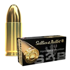 Pistolové náboje 9 mm Luger FMJ, 50 ks, Sellier & Bellot 115gn