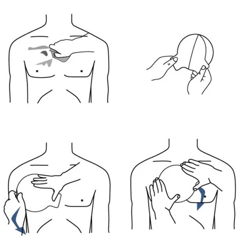 Dvojbalení Chest seal s ventilem