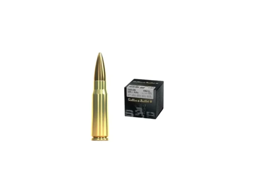 Náboj 7,62x39, FMJ 124gr 8g , 50ks